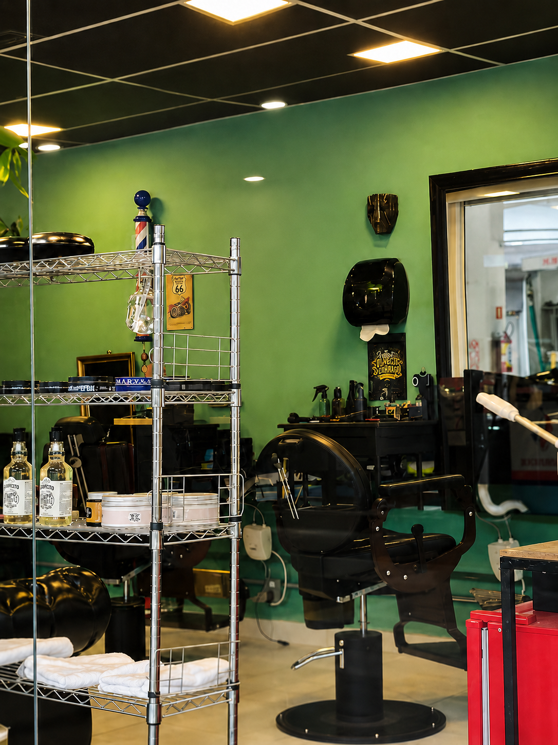 Ambiente interno da Barbearia Feudo